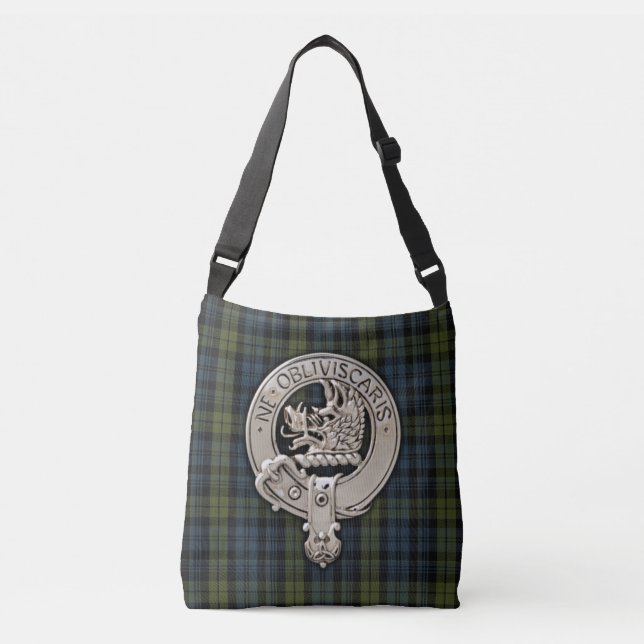 Clan Campbell Wappen & Tartan Tragetaschen Mit Langen Trägern (Vorderseite)
