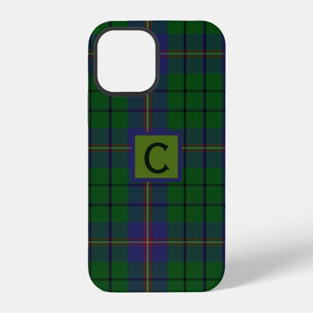 Clan Carmichael Plaid Monogrammiert iPhone 12 Hülle (Rückseite)