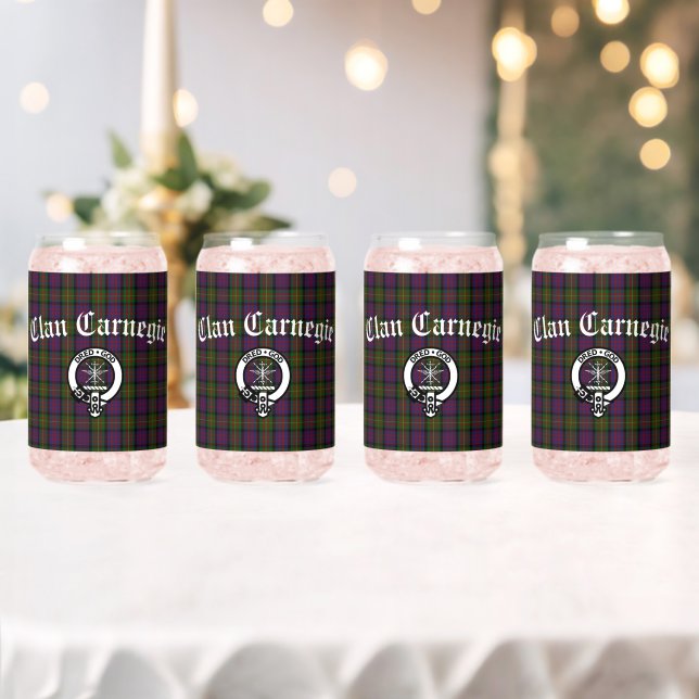 Clan Carnegie Crest Badge et Tartan (Insitu (Mariage))