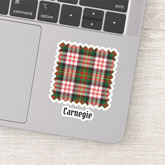 Clan Carnegie Dress Tartan Aufkleber (Detail)