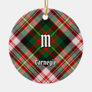 Clan Carnegie Dress Tartan Keramik Ornament