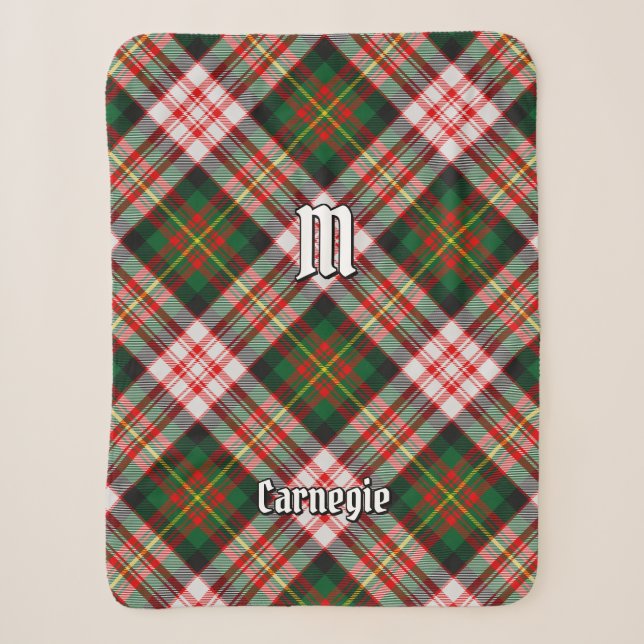 Clan Carnegie Dress Tartan Sherpadecke (Vorderseite)