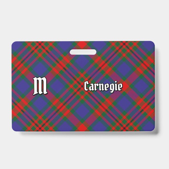 Clan Carnegie Tartan Ausweis (Vorderseite)