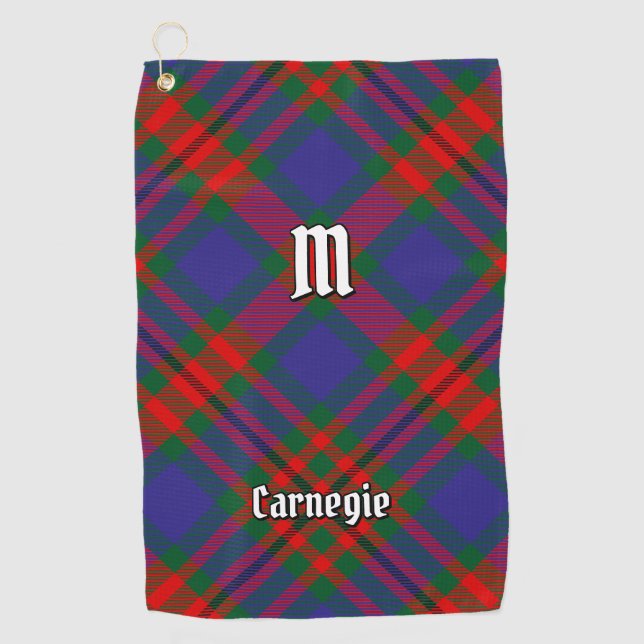 Clan Carnegie Tartan Golfhandtuch (Vorderseite)