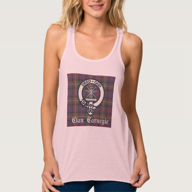 Clan Carnegie Wappen Tartan Tank Top (Vorderseite)