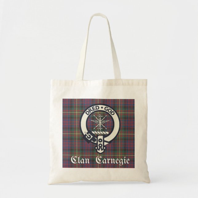 Clan Carnegie Wappen Tartan Tragetasche (Vorne)