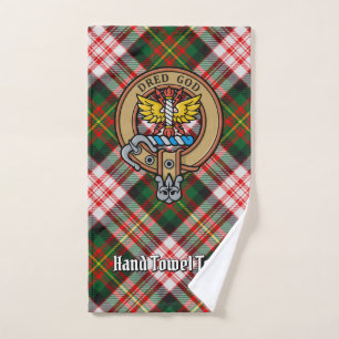 Clan Carnegie Wappen über Dress Tartan Badhandtuch Set