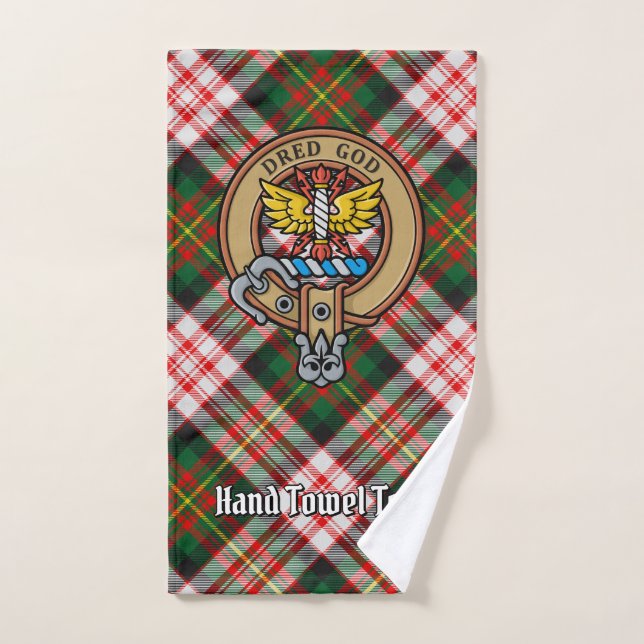 Clan Carnegie Wappen über Dress Tartan Badhandtuch Set (Handtuch)