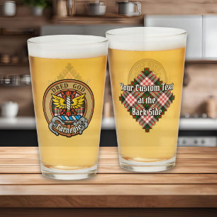 Clan Carnegie Wappen über Dress Tartan Glas