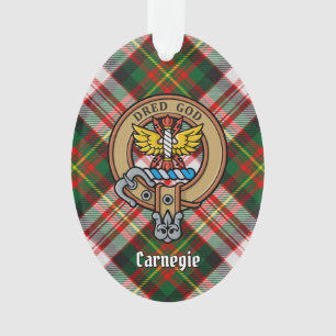 Clan Carnegie Wappen über Dress Tartan Ornament