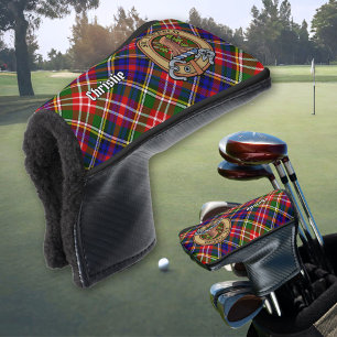 Clan Christie-Wappen über Tartan Golf Headcover
