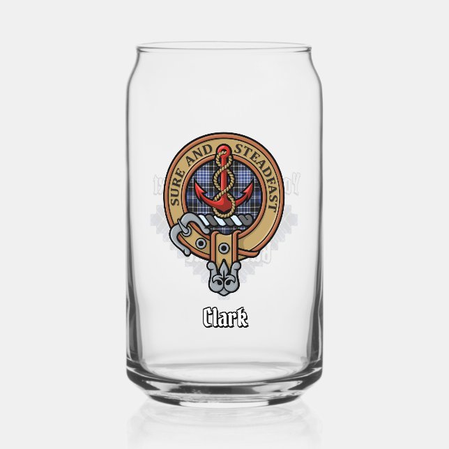 Clan Clark Crest sur Tartan (Recto)