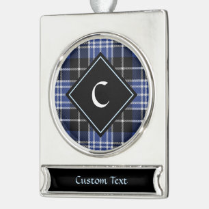 Clan Clark Tartan Banner-Ornament Silber