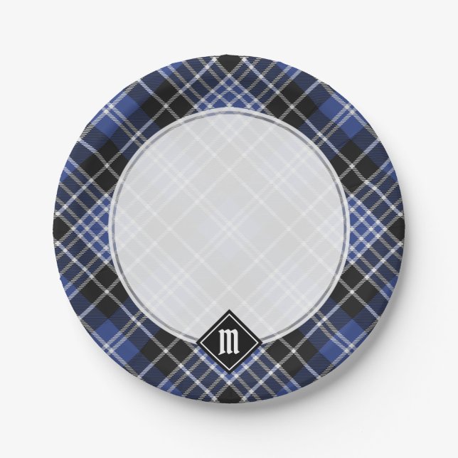 Clan Clark Tartan Pappteller (Vorderseite)