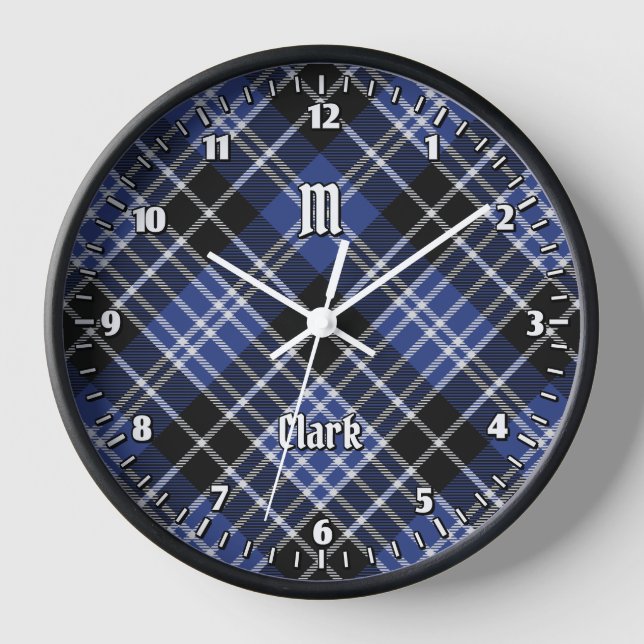 Clan Clark Tartan Uhr (Vorderseite)