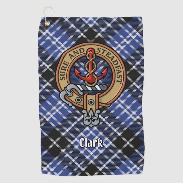 Clan Clark Wappen Golfhandtuch (Vorderseite)