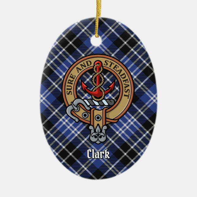 Clan Clark Wappen Keramik Ornament (Vorne)