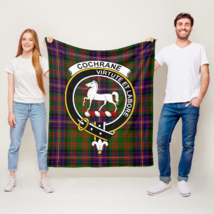 Clan Cochrane Modern Tartan Kariert Fleecedecke