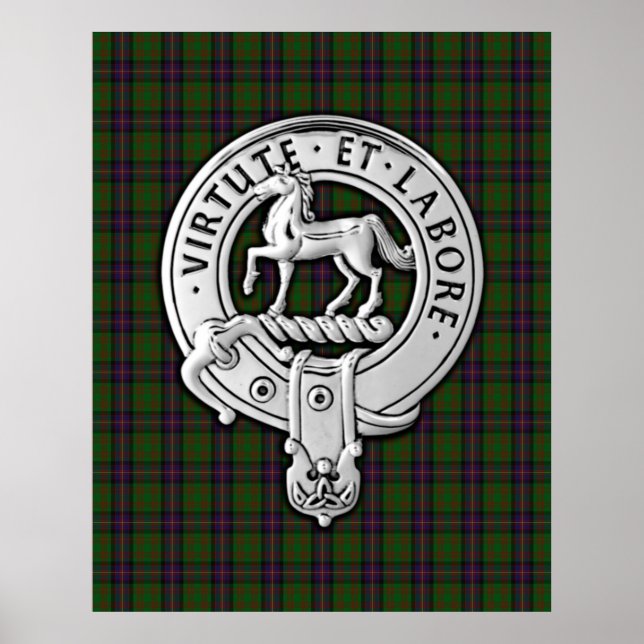 Clan Cochrane Wappen & Tartan Poster (Vorne)