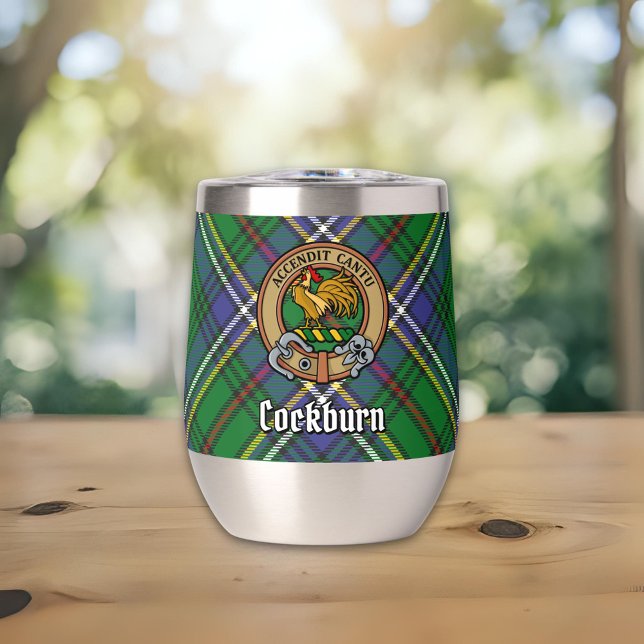 Clan Cockburn Crest sur Tartan (Créateur téléchargé)