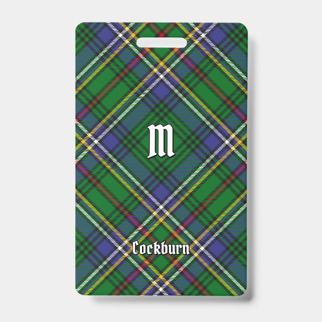 Clan Cockburn Tartan Ausweis (Vorderseite)