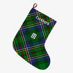 Clan Cockburn Tartan Großer Weihnachtsstrumpf