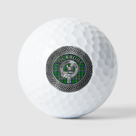 Clan Cockburn Wappen & Tartan Knot Golfball