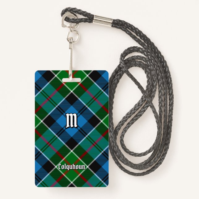Clan Colquhoun Tartan Ausweis (Vorderseite mit Schlüsselband)