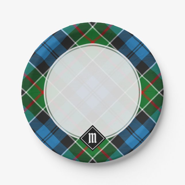 Clan Colquhoun Tartan Pappteller (Vorderseite)