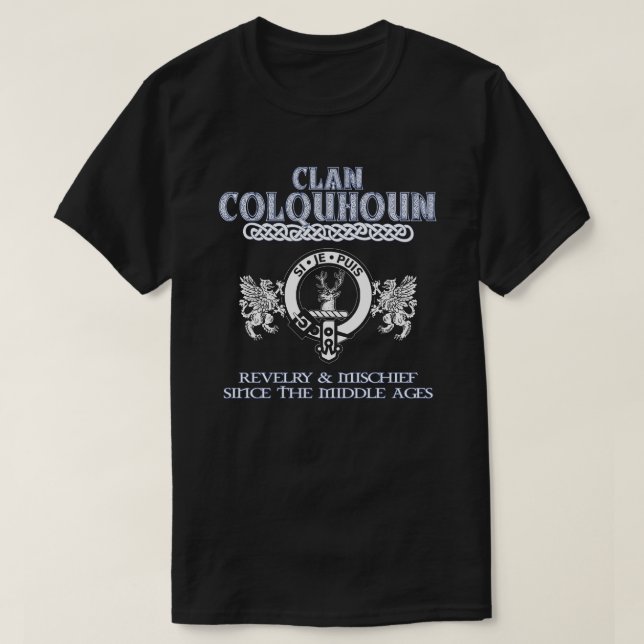 Clan Colquhoun Wappen Schottischer Clan T-Shirt (Design vorne)