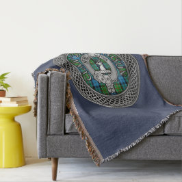 Clan Colquhoun Wappen & Tartan Knot Decke