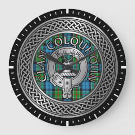 Clan Colquhoun Wappen & Tartan Knot Große Wanduhr