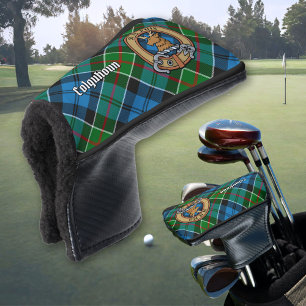 Clan Colquhoun Wappen über Tartan Golf Headcover