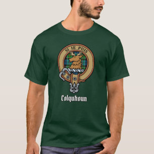 Clan Colquhoun Wappen über Tartan T-Shirt