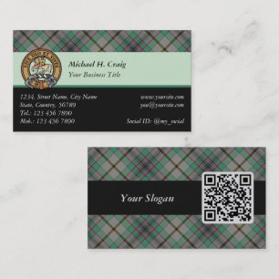 Clan Craig Tartan Carte de visite