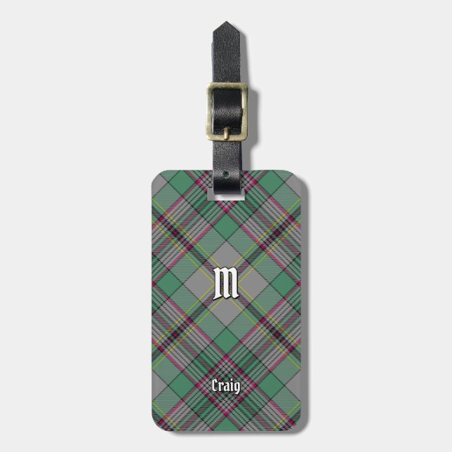 Clan Craig Tartan Gepäck Tag Gepäckanhänger (Vorderseite vertikal)