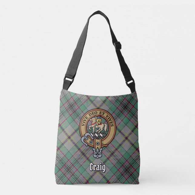 Clan Craig Tartan Tragetaschen Mit Langen Trägern (Vorderseite)