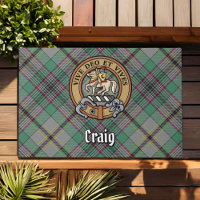 Clan Craig Wappen über Tartan