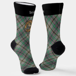 Clan Craig Wappen über Tartan Socks Socken