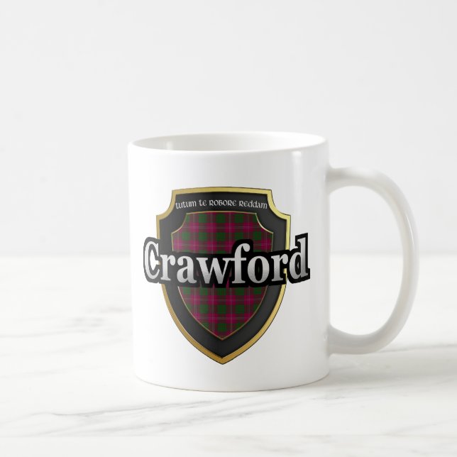Clan Crawford Dynastie écossaise Tartan Mugs Cups (Droite)