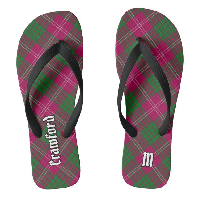 Clan Crawford Tartan Flip Flops (Fußbett)