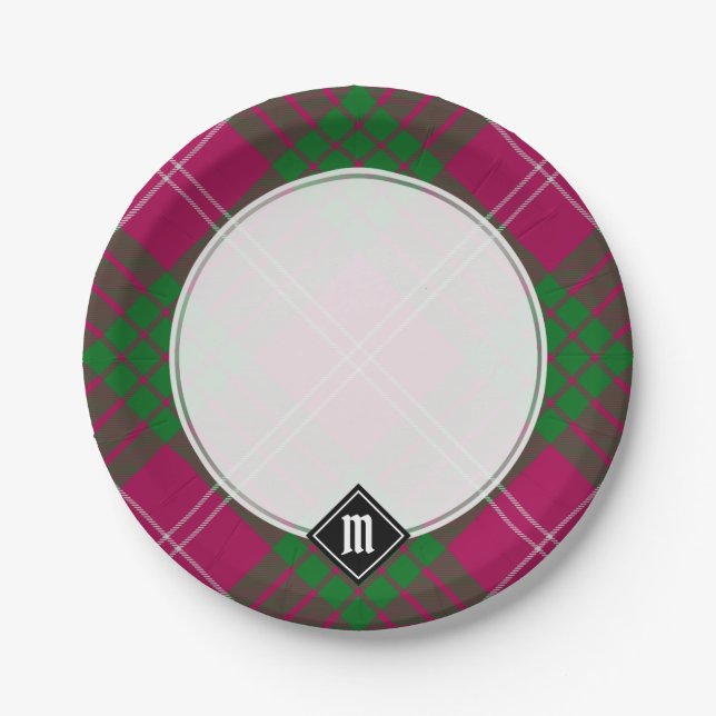 Clan Crawford Tartan Paper Tellers Pappteller (Vorderseite)