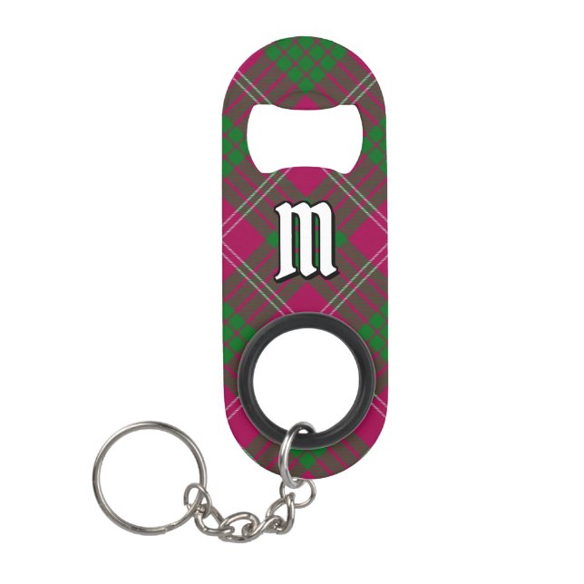 Clan Crawford Tartan Schlüsselanhänger Bottle Open Mini Flaschenöffner (Vorderseite)