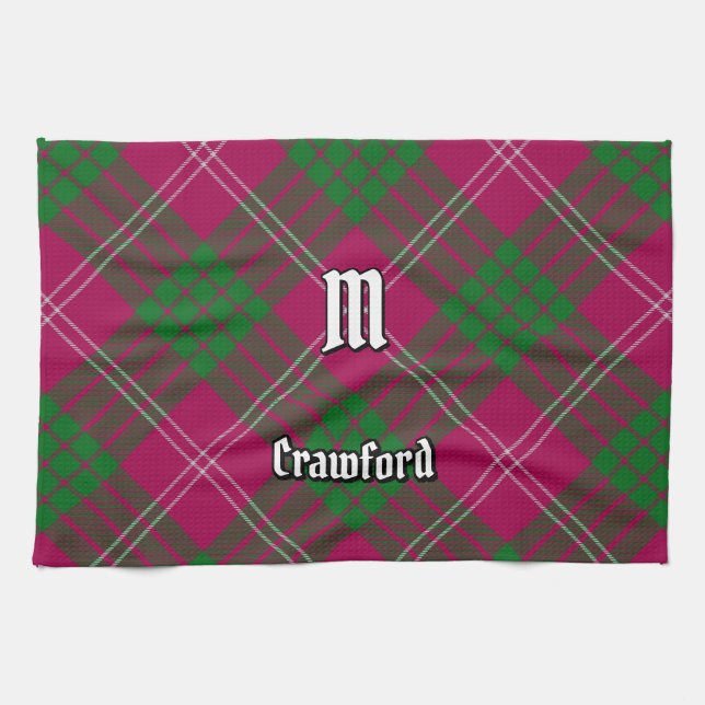 Clan Crawford Tartan Serviette de cuisine (Horizontal)