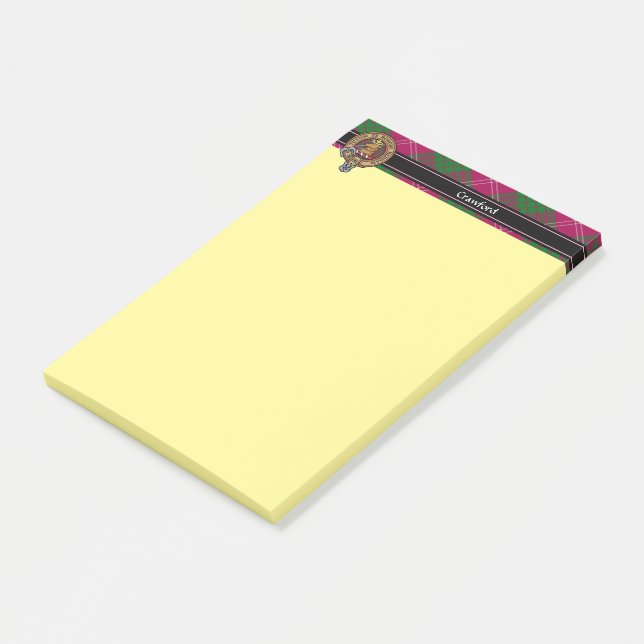 Clan Crawford Wappen Postit Notes Post-it Klebezettel (angewinkelt)