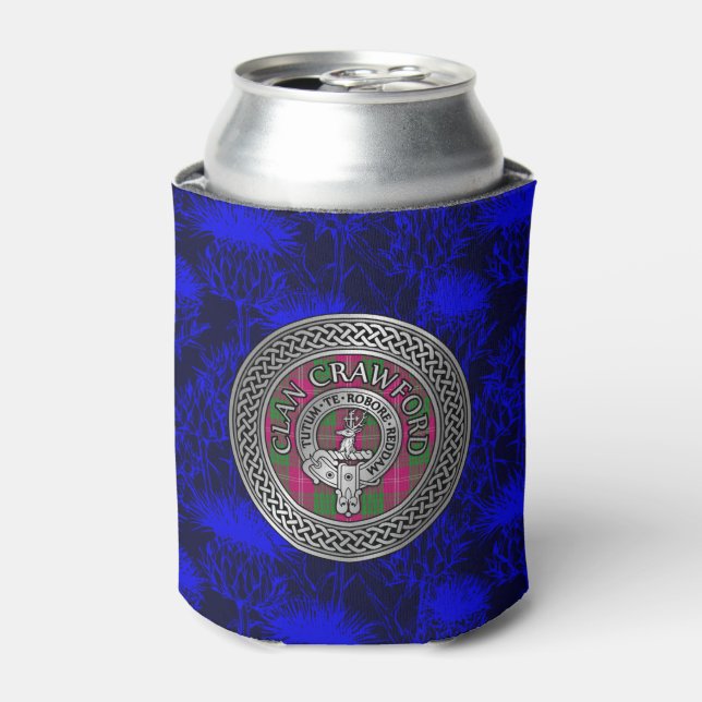 Clan Crawford Wappen & Tartan Knot Dosenkühler (Kanne Vorderseite)
