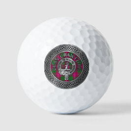 Clan Crawford Wappen & Tartan Knot Golfball