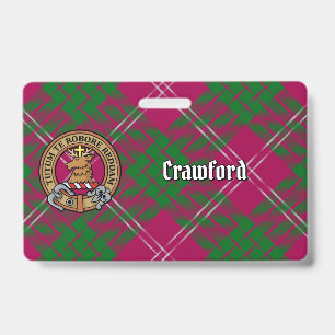 Clan Crawford-Wappen über Tartan Ausweis