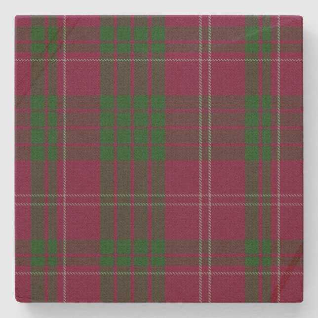 Clan-Crawfordtartan-karierter SteinUntersetzer (Vorderseite)