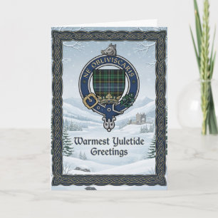 Clan Crest Tartan Schottisches Weihnachten Karte